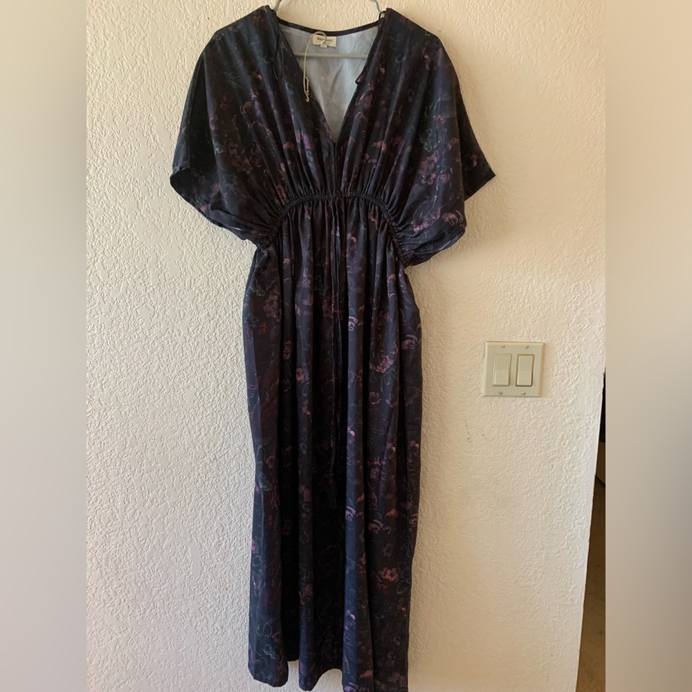 Women’s Mira Black Floral Kaftan Dress